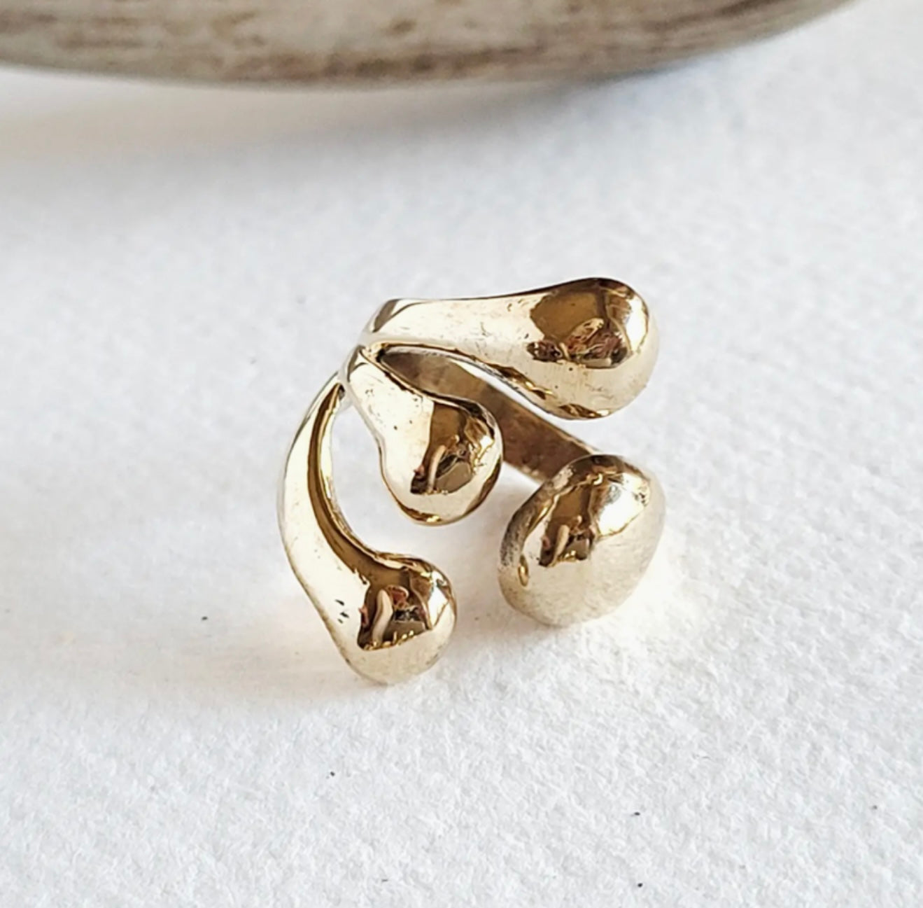 Gold Pebble Ring