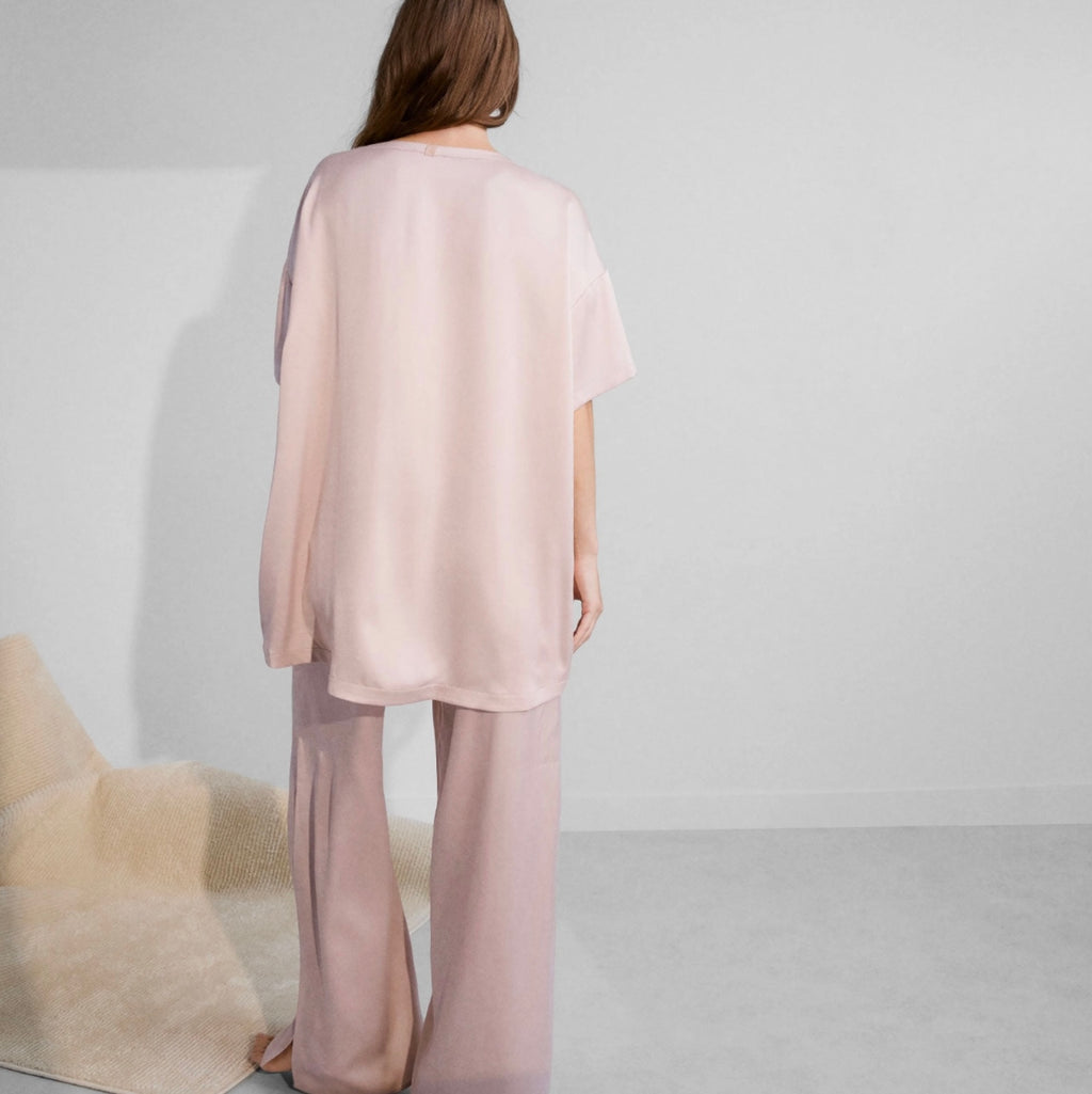 Washable Silk Tee Pant Set